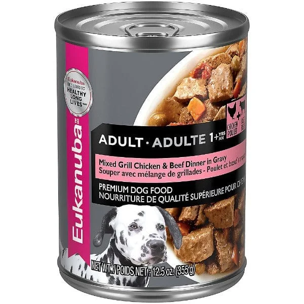 Eukanuba Adult Mixed Grill Chicken & Beef Dinner in Gravy Canned Dog Food