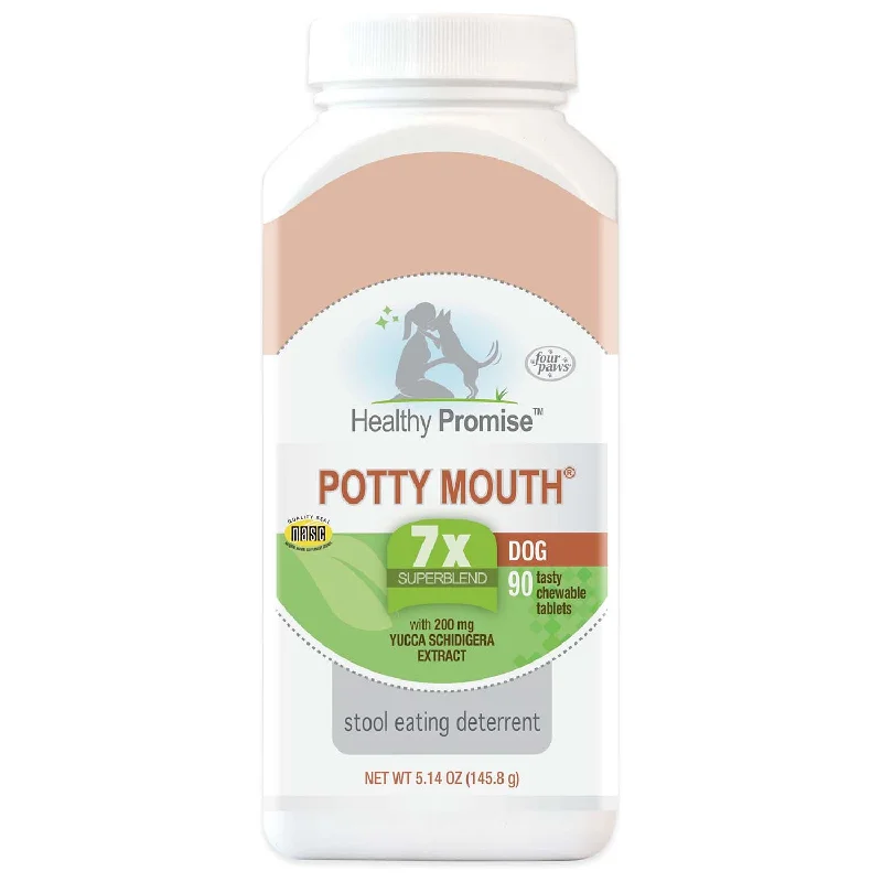 Healthy Promise Potty Mouth Tablets, Coprophagia Stool Eating Deterrent for Dogs, 90 ct