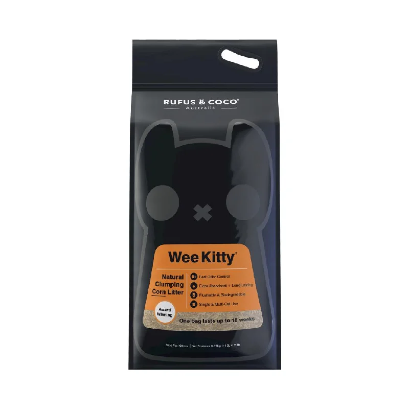 Rufus & Coco Wee Kitty Corn Clumping Cat Litter 9kg